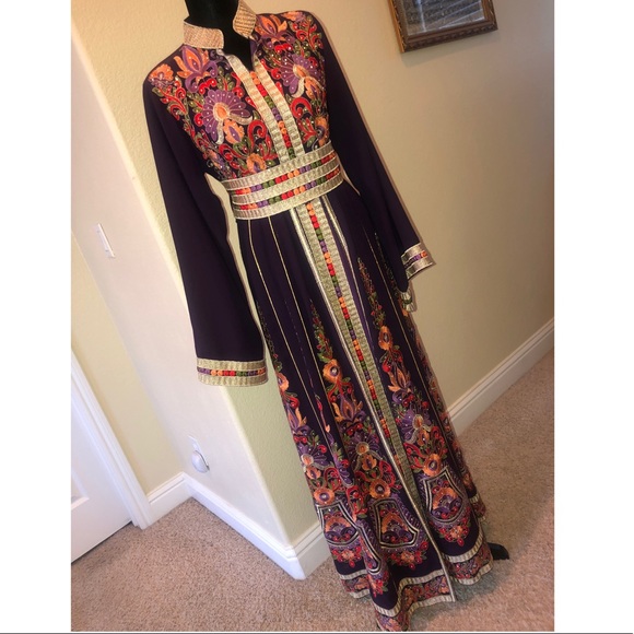 Dresses & Skirts - Moroccan Dark Purple Style Kaftan! Made In Jordan!